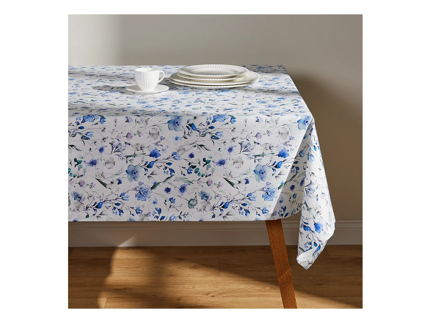Nappe Imprimée Louisano Bleu Moyen 150x220