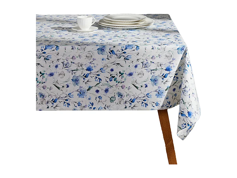 Tischdecke Louisano Mittelblau 150 x 220