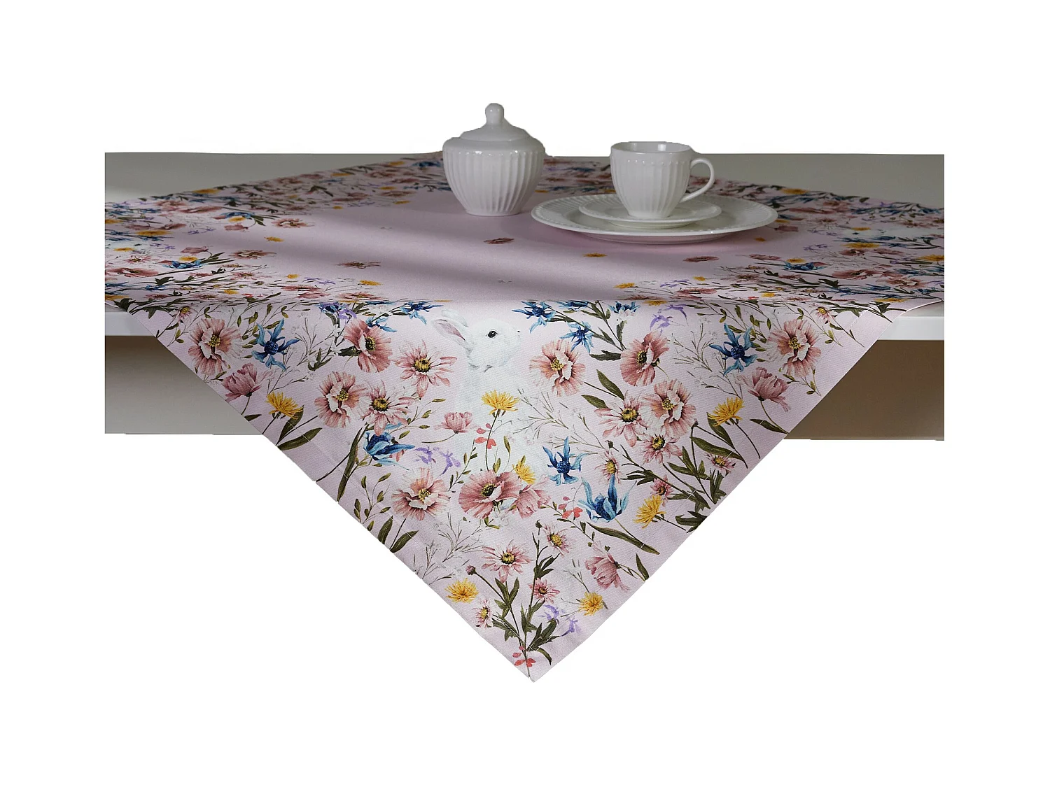 Serviette Imprimée Sirsobunny Rose Moyen 80 x 80