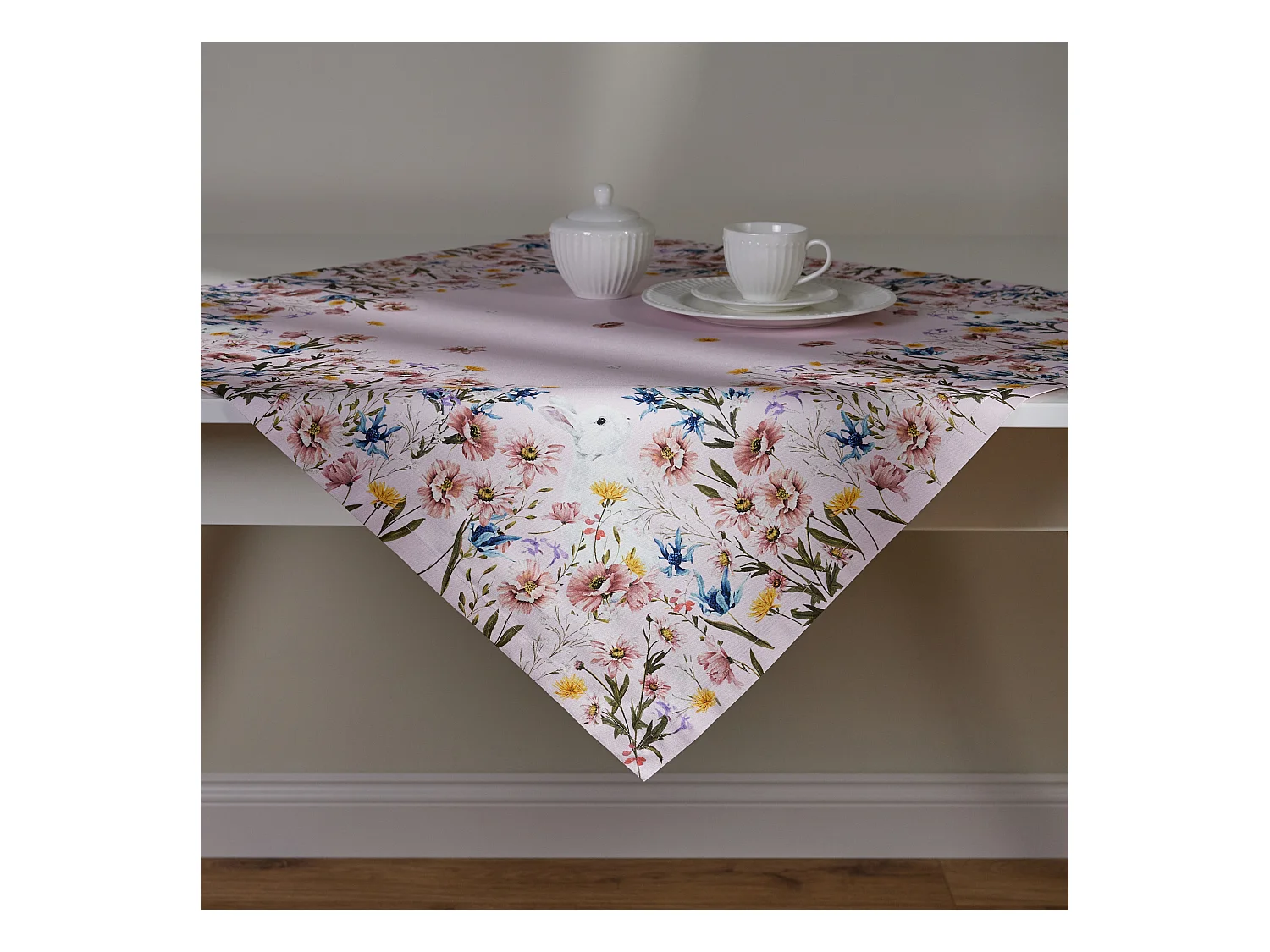 Serviette Imprimée Sirsobunny Rose Moyen 80 x 80