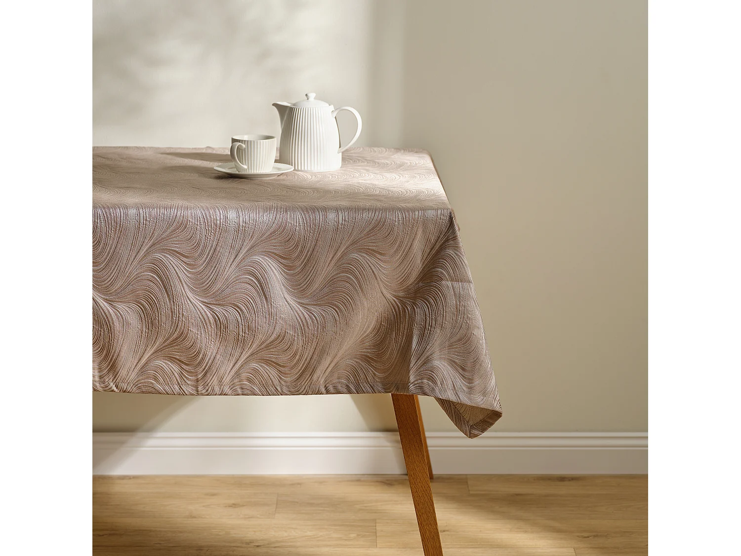 Tischdecke Floah mittleres Beige 130 x 180