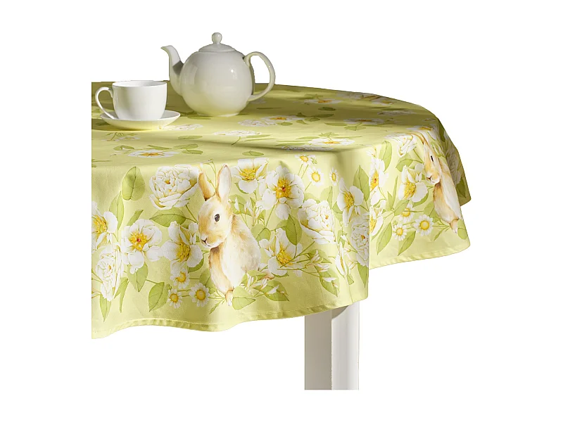 Tischdecke Fenillabunny blassgelb 160 cm