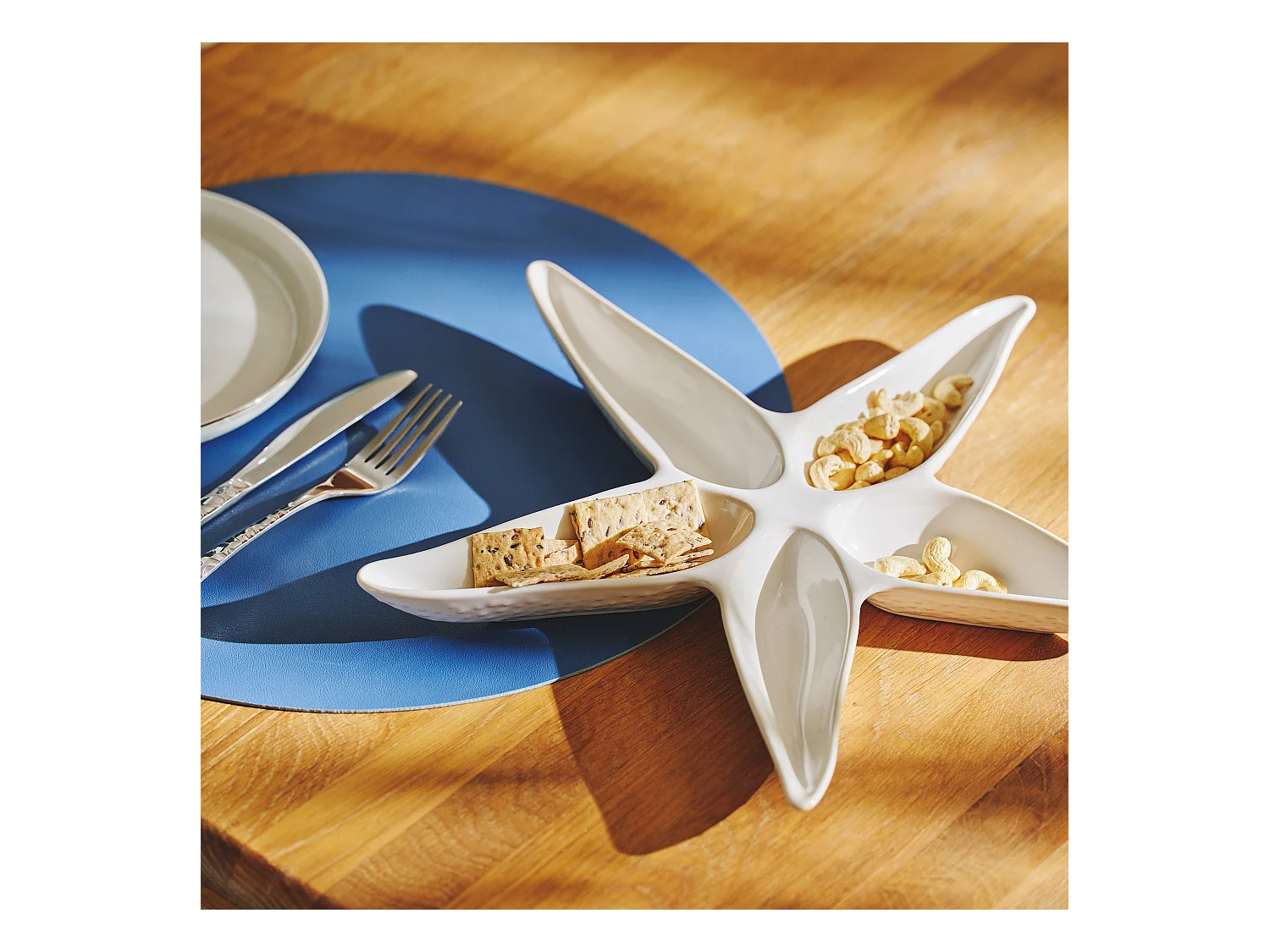 Servierteller Estrella Helles Weiß 3.2 x 34 x 36.7