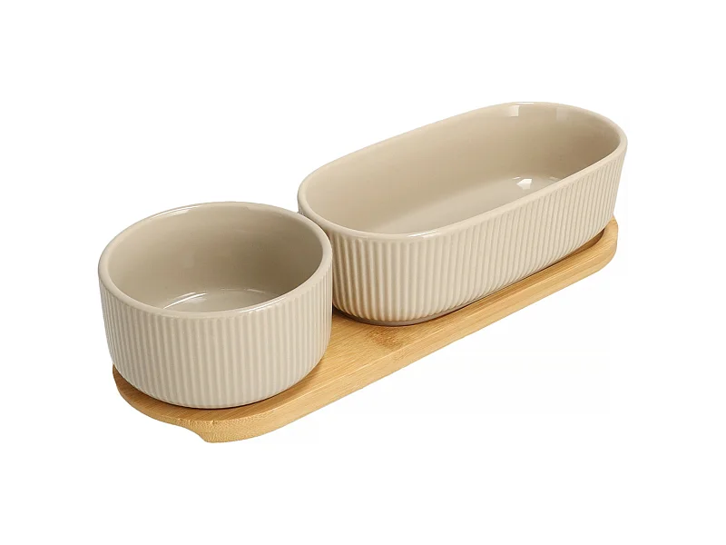 Servierteller Linersiso mittleres Beige 6 x 9.5 x 29