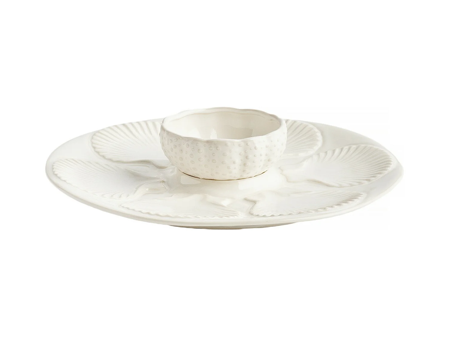 Servierteller Stellamarina Helles Weiß 7 x 32.8 x 32.8