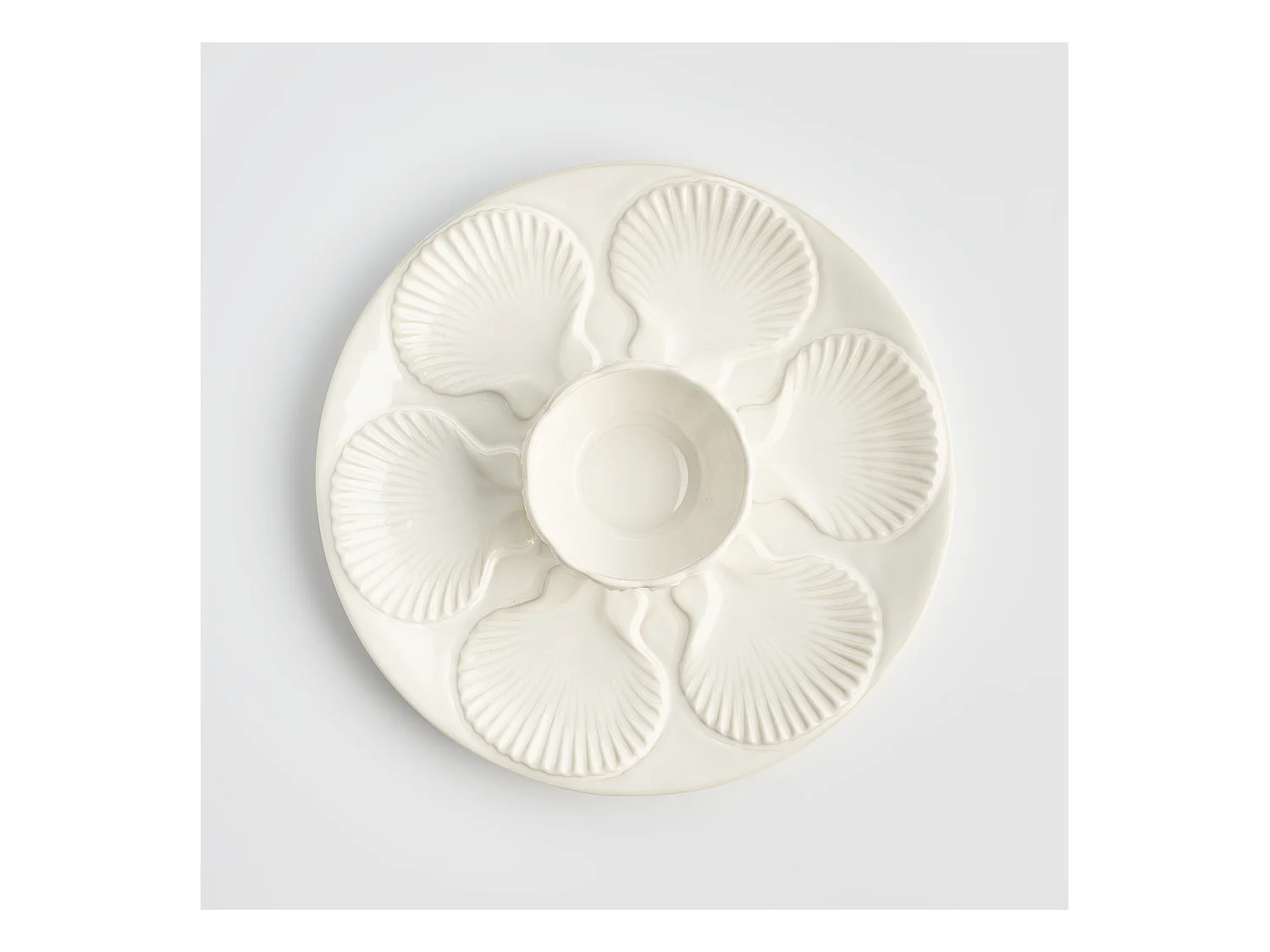 Servierteller Stellamarina Helles Weiß 7 x 32.8 x 32.8