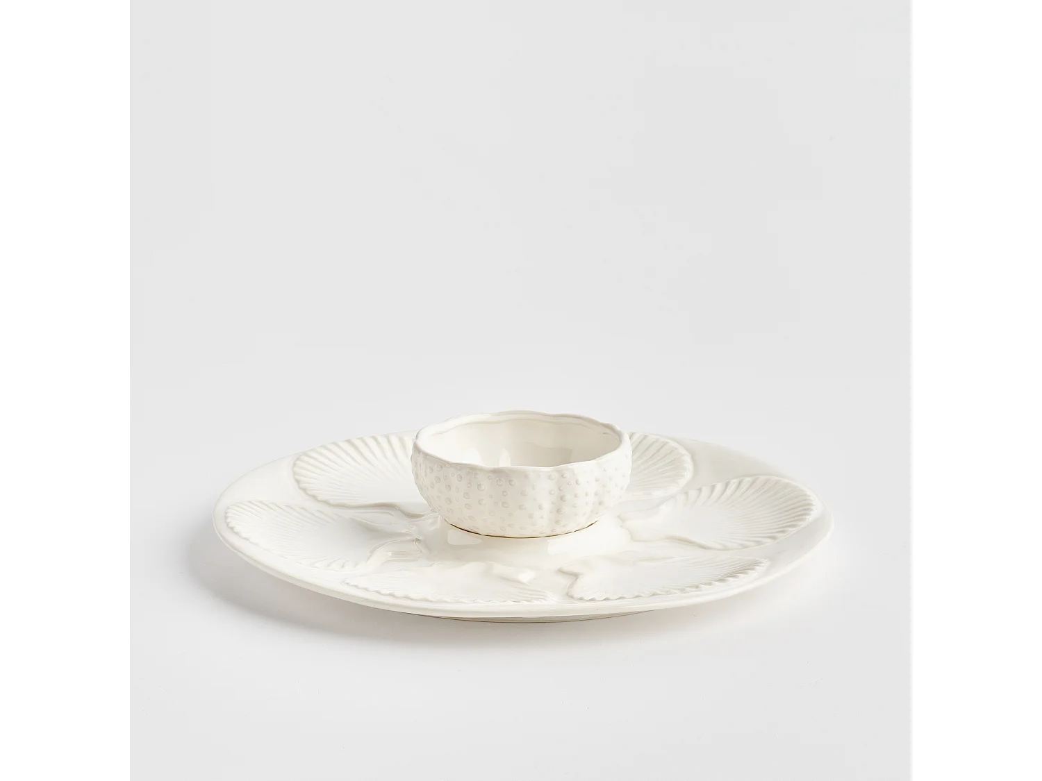 Servierteller Stellamarina Helles Weiß 7 x 32.8 x 32.8