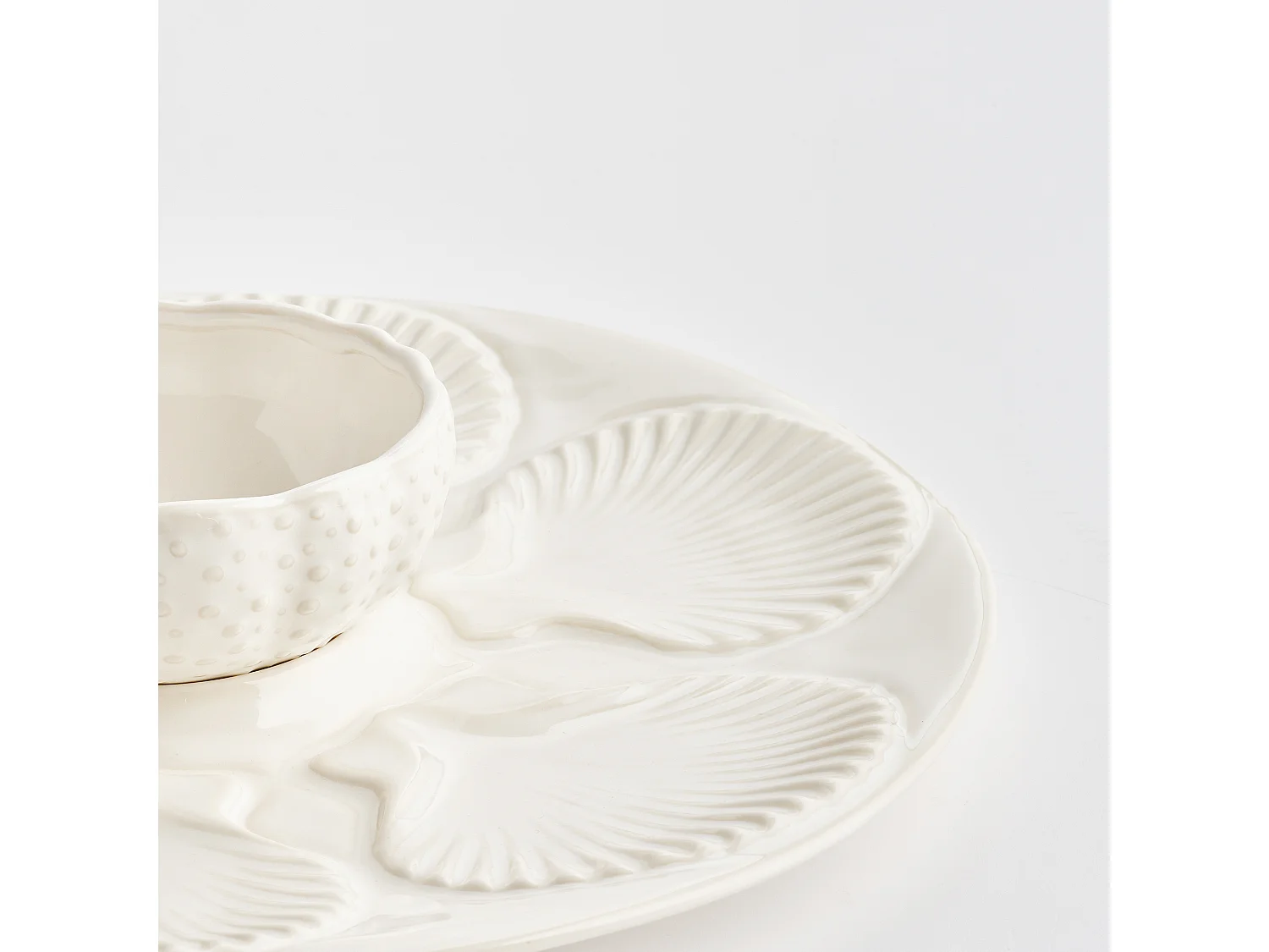 Servierteller Stellamarina Helles Weiß 7 x 32.8 x 32.8