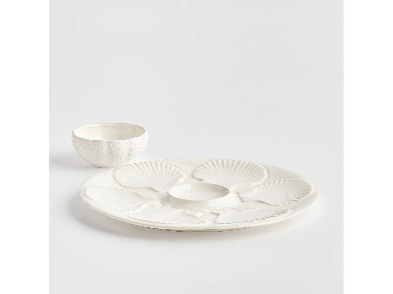 Servierteller Stellamarina Helles Weiß 7 x 32.8 x 32.8