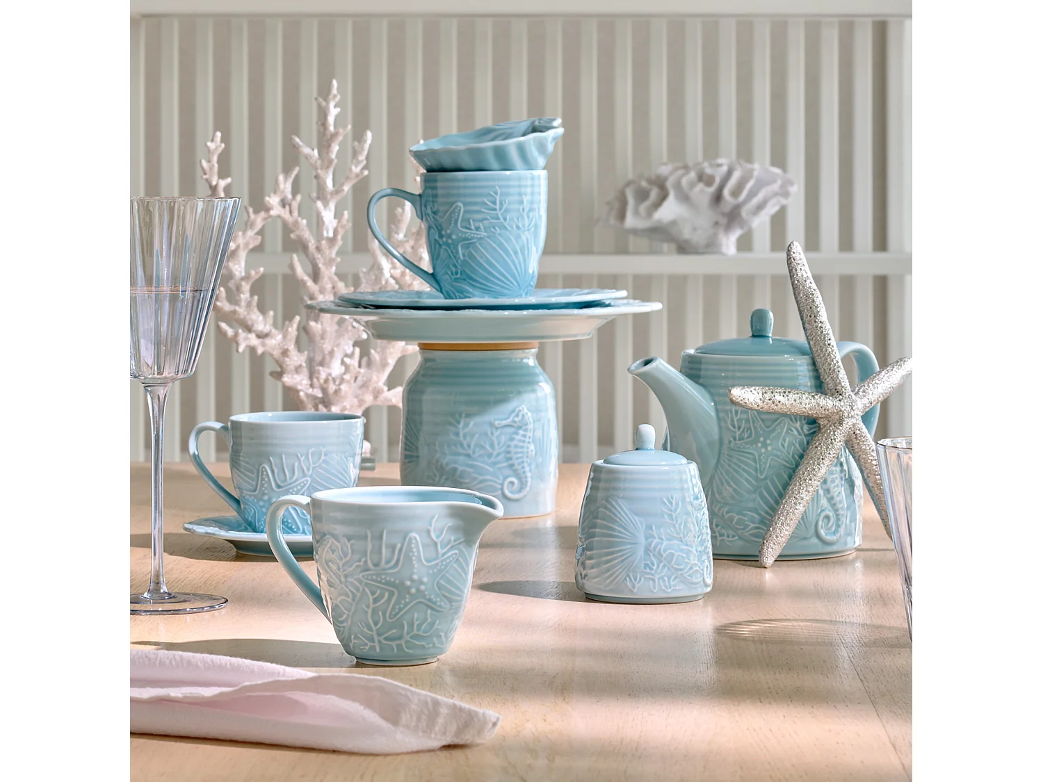 Plateau Flush bleu clair 31.5 x 21.2 x 4.2