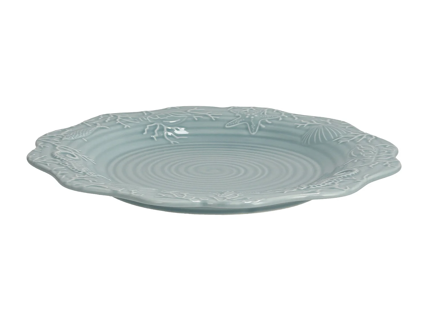 Assiette Plate Aquarelle Bleu Clair 26.3 cm