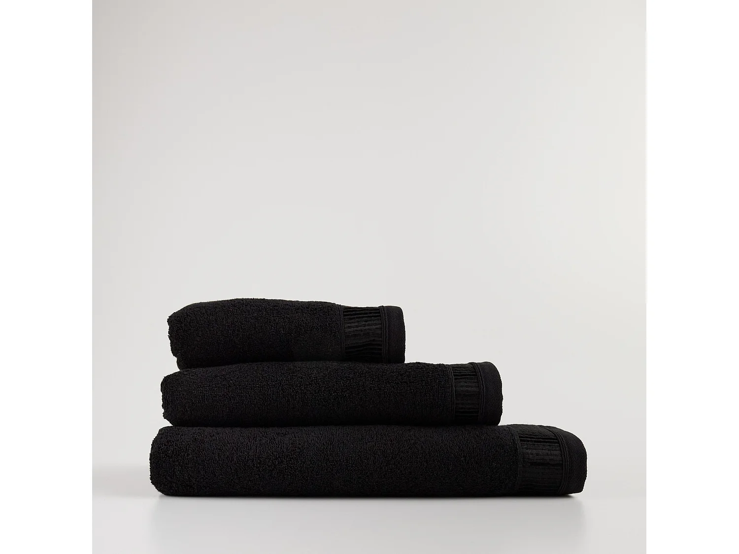 Badetuch Alicanty Mittelschwarz 70 x 130