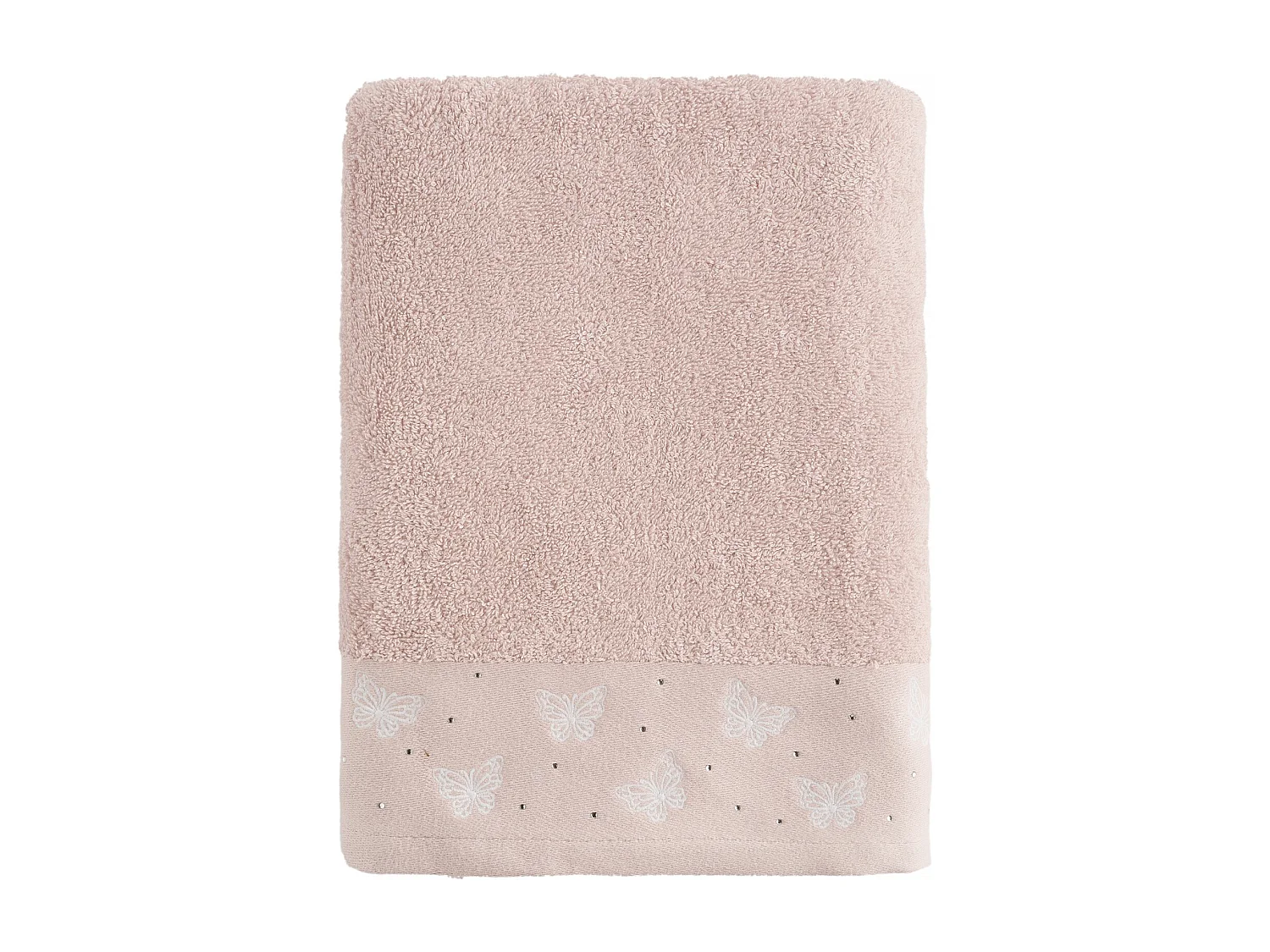 Badetuch Papillo Blassrosa 70x130