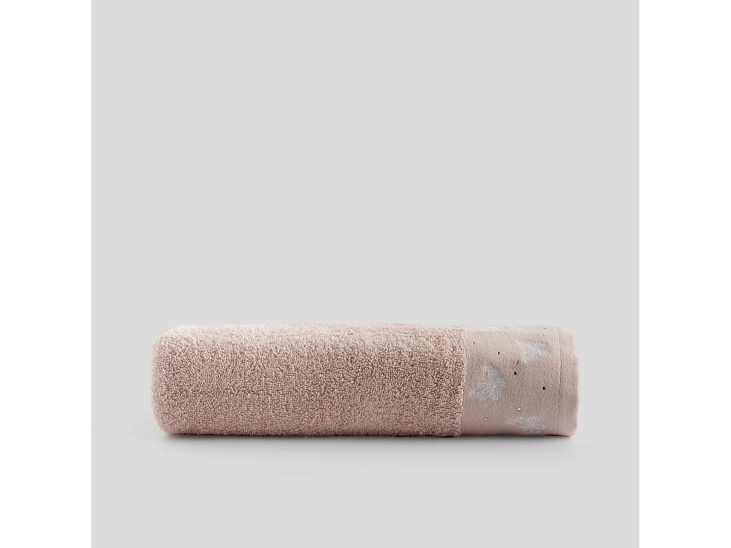 Badetuch Papillo Blassrosa 70x130