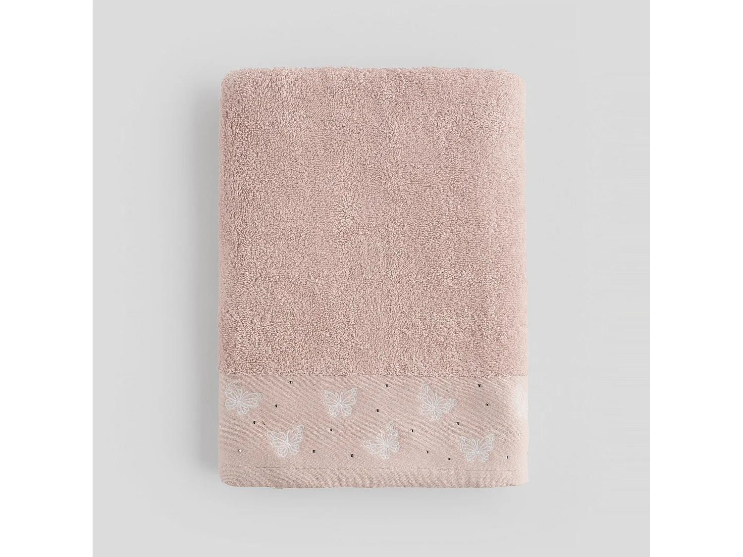 Badetuch Papillo Blassrosa 70x130