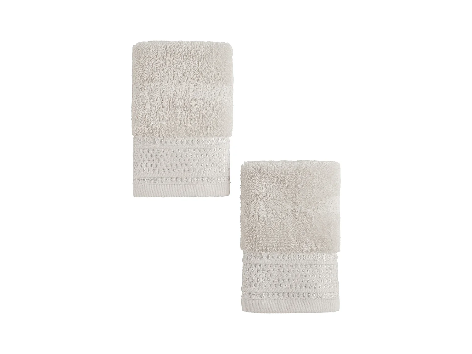 Ensemble de serviettes en coton égyptien Destellito gris moyen 30 x 30