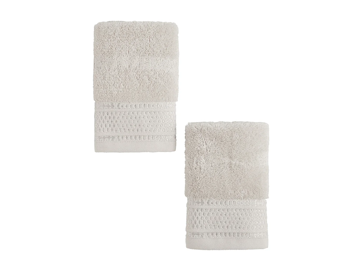 Ensemble de serviettes en coton égyptien Destellito gris moyen 30 x 30