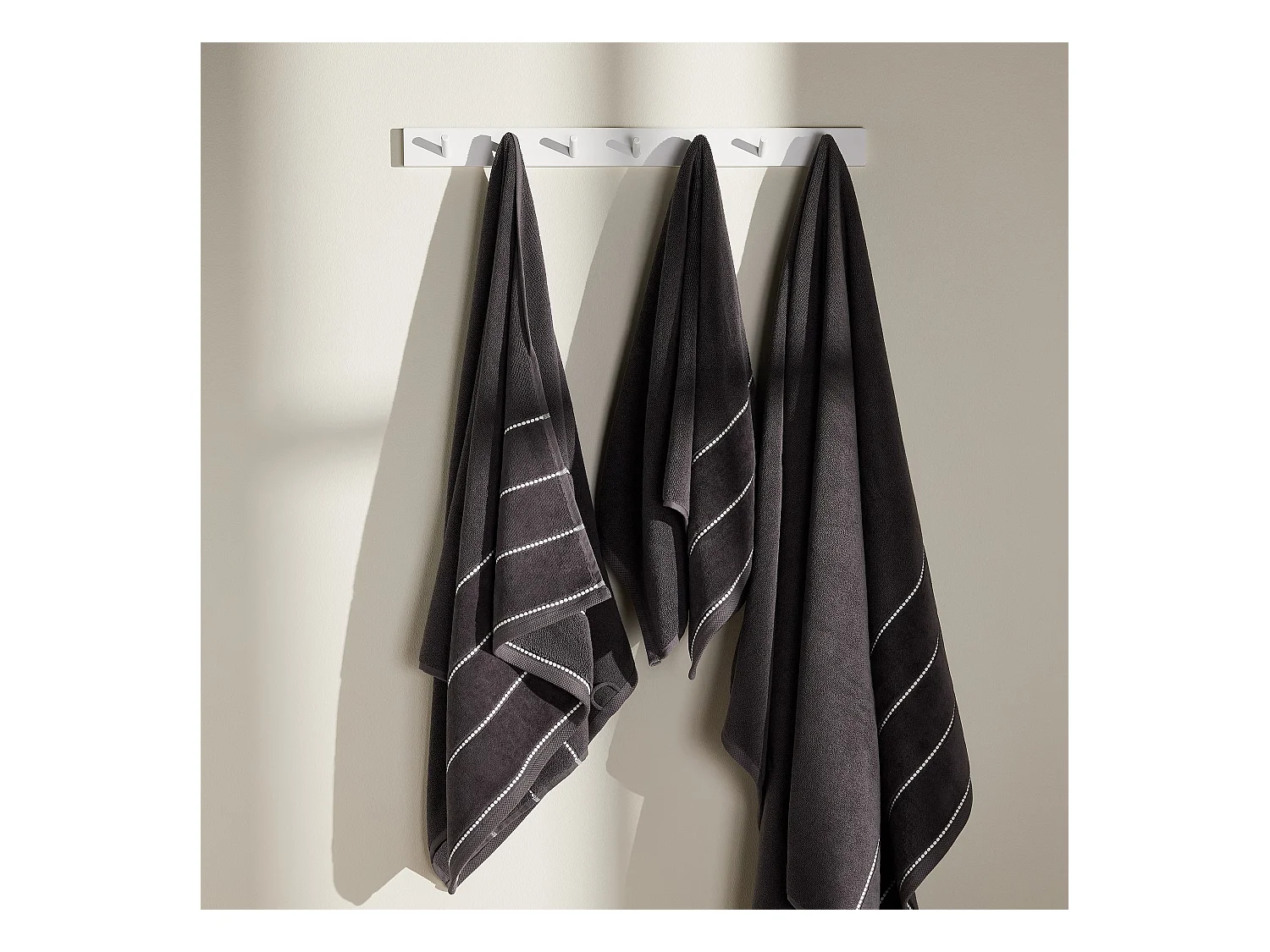 Serviette De Bain Velly Gris Foncé 90 x 140