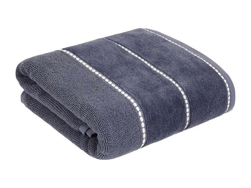 Velly Badetuch - Dunkelblau, 100% Baumwolle, 50x90 cm