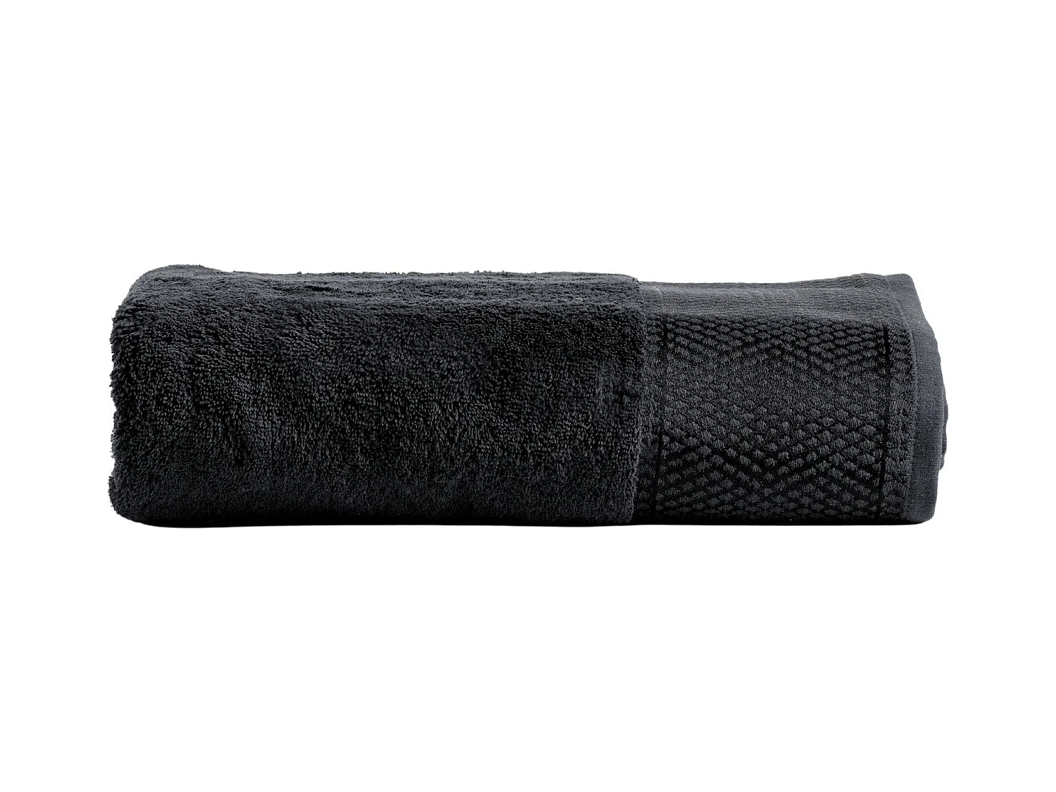 Serviette en coton égyptien Destello noir moyen 70 x 130