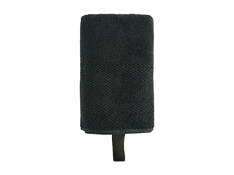 Badetuch Strippo 100% Baumwolle, 50x90 cm, Schwarz