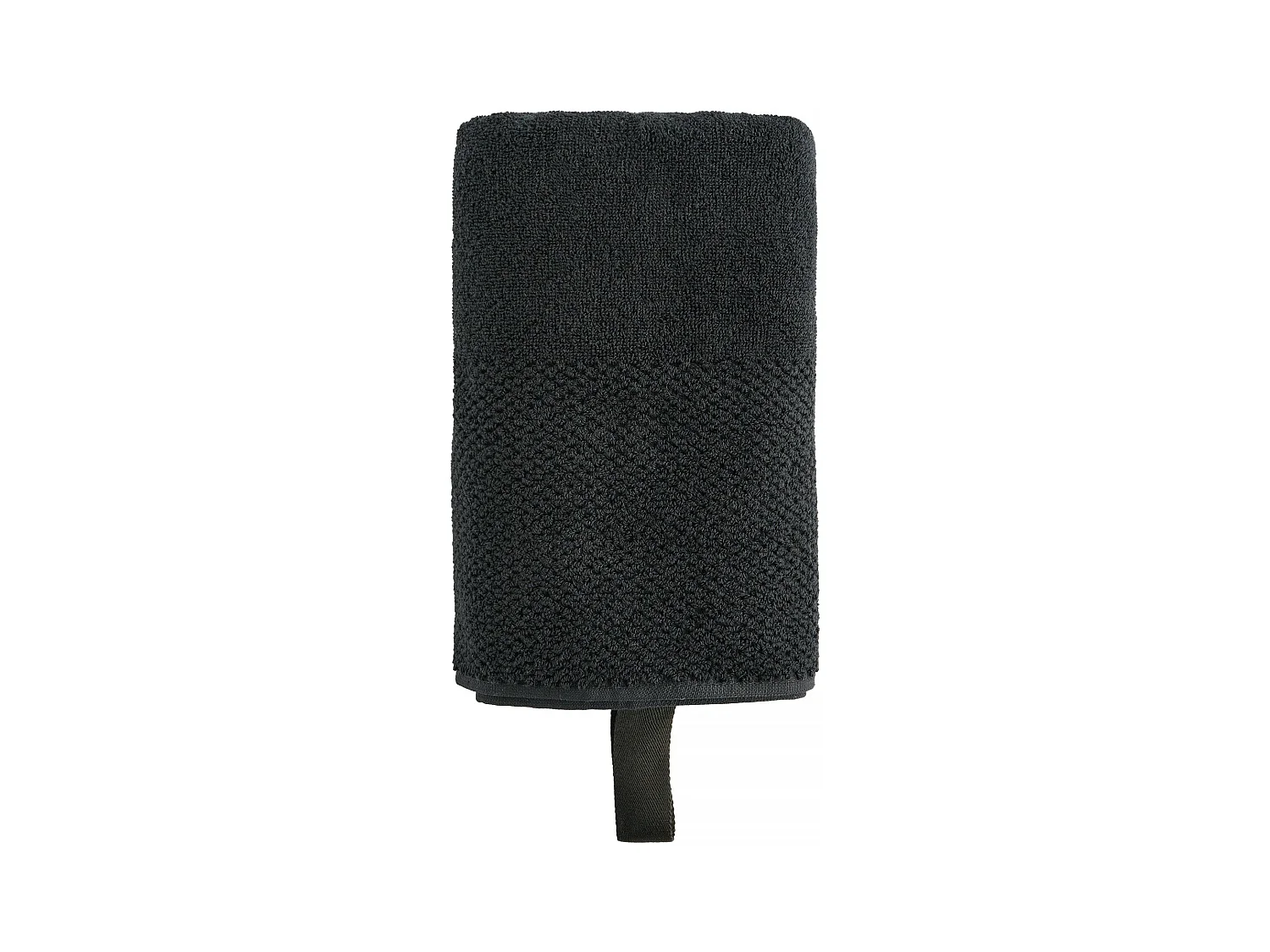 Badetuch Strippo 100% Baumwolle, 50x90 cm, Schwarz