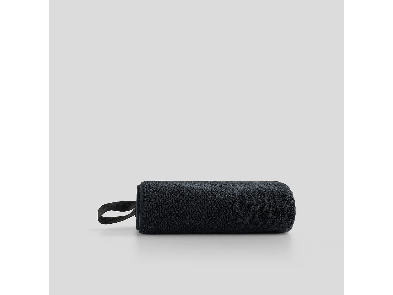 Badetuch Strippo 100% Baumwolle, 50x90 cm, Schwarz