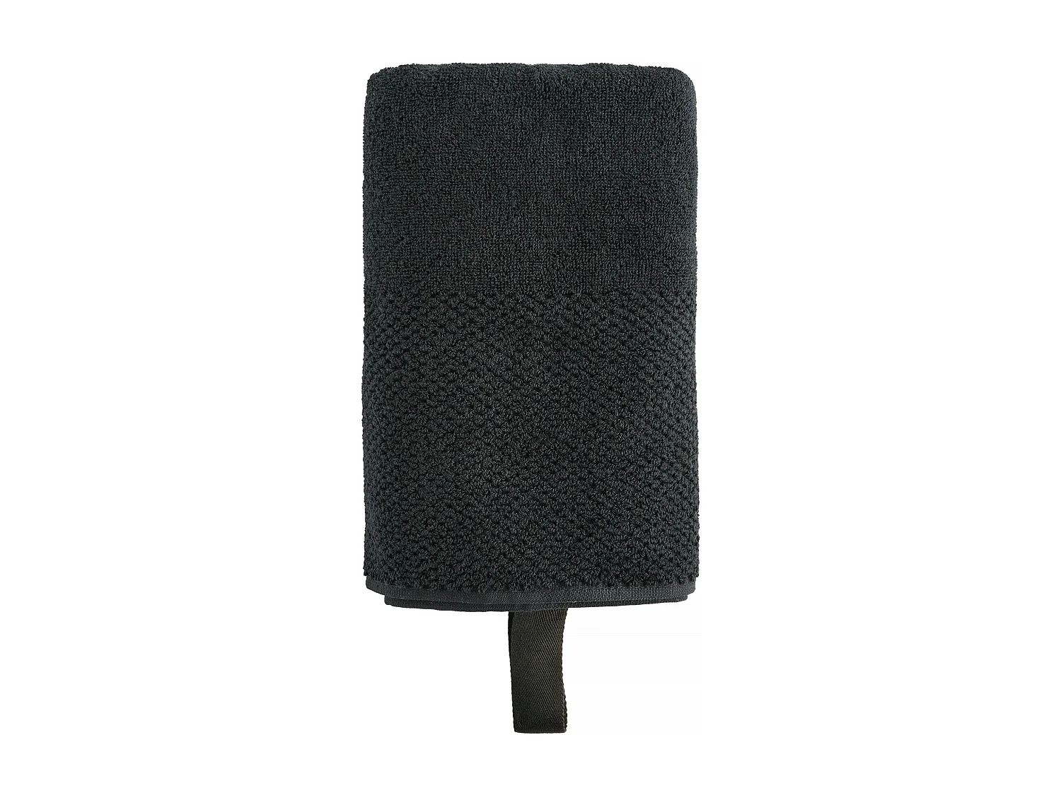 Badetuch Strippo 100% Baumwolle, 50x90 cm, Schwarz