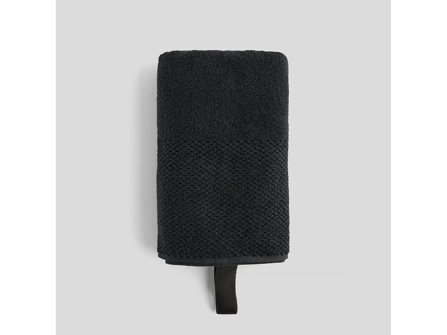 Badetuch Strippo 100% Baumwolle, 50x90 cm, Schwarz