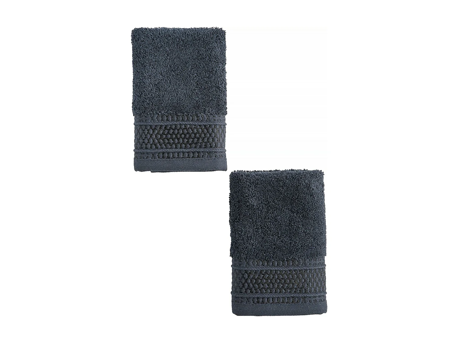 Ensemble de serviettes en coton égyptien Destellito noir moyen 30x30