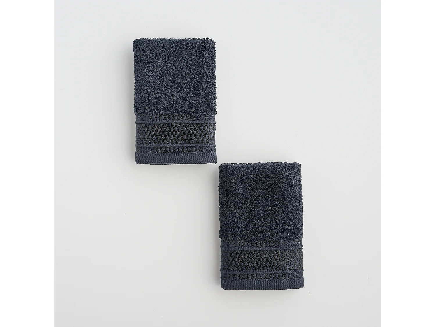 Ensemble de serviettes en coton égyptien Destellito noir moyen 30x30