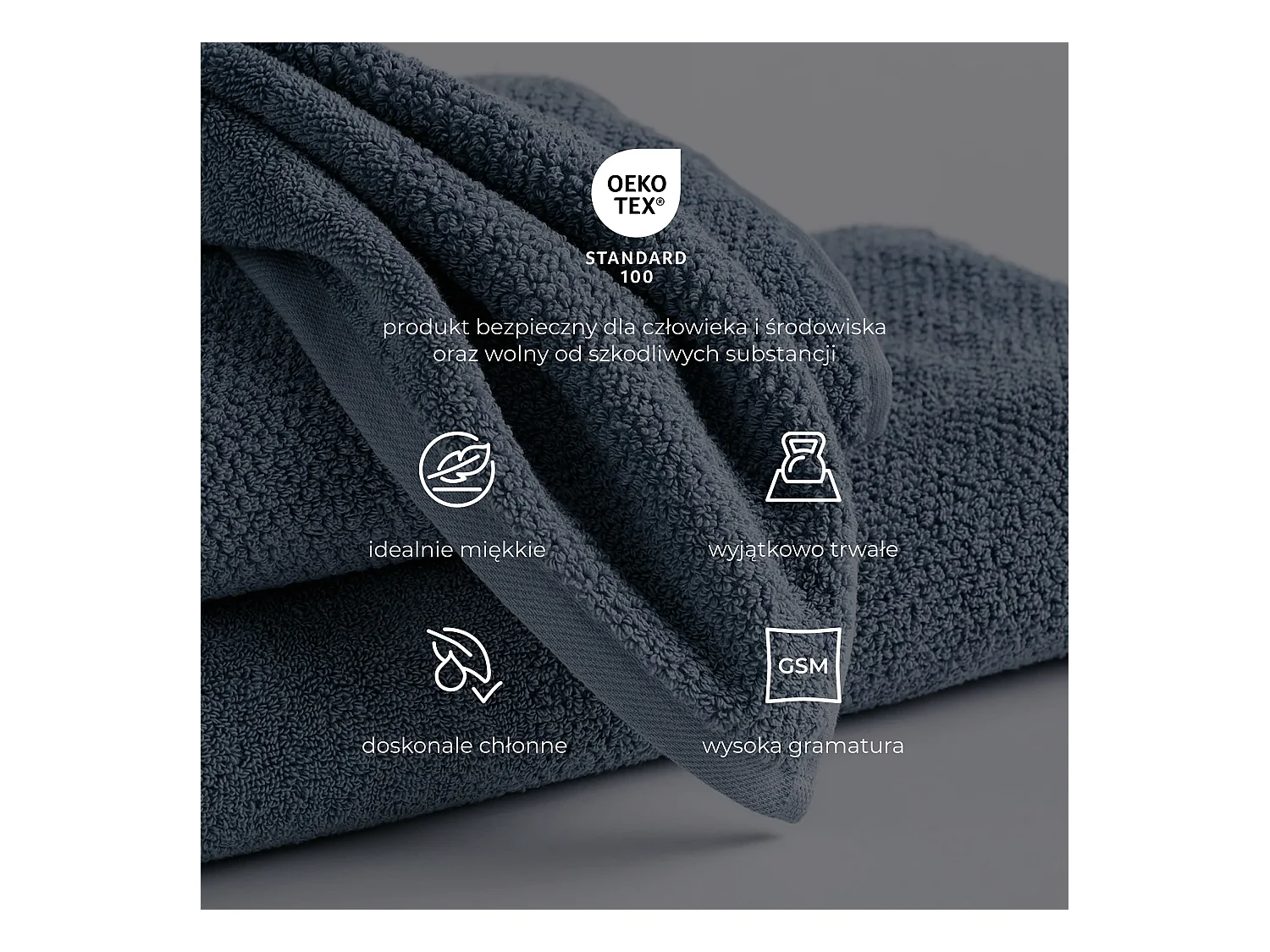 Serviette De Bain Nataliso Gris Moyen 70 x 130