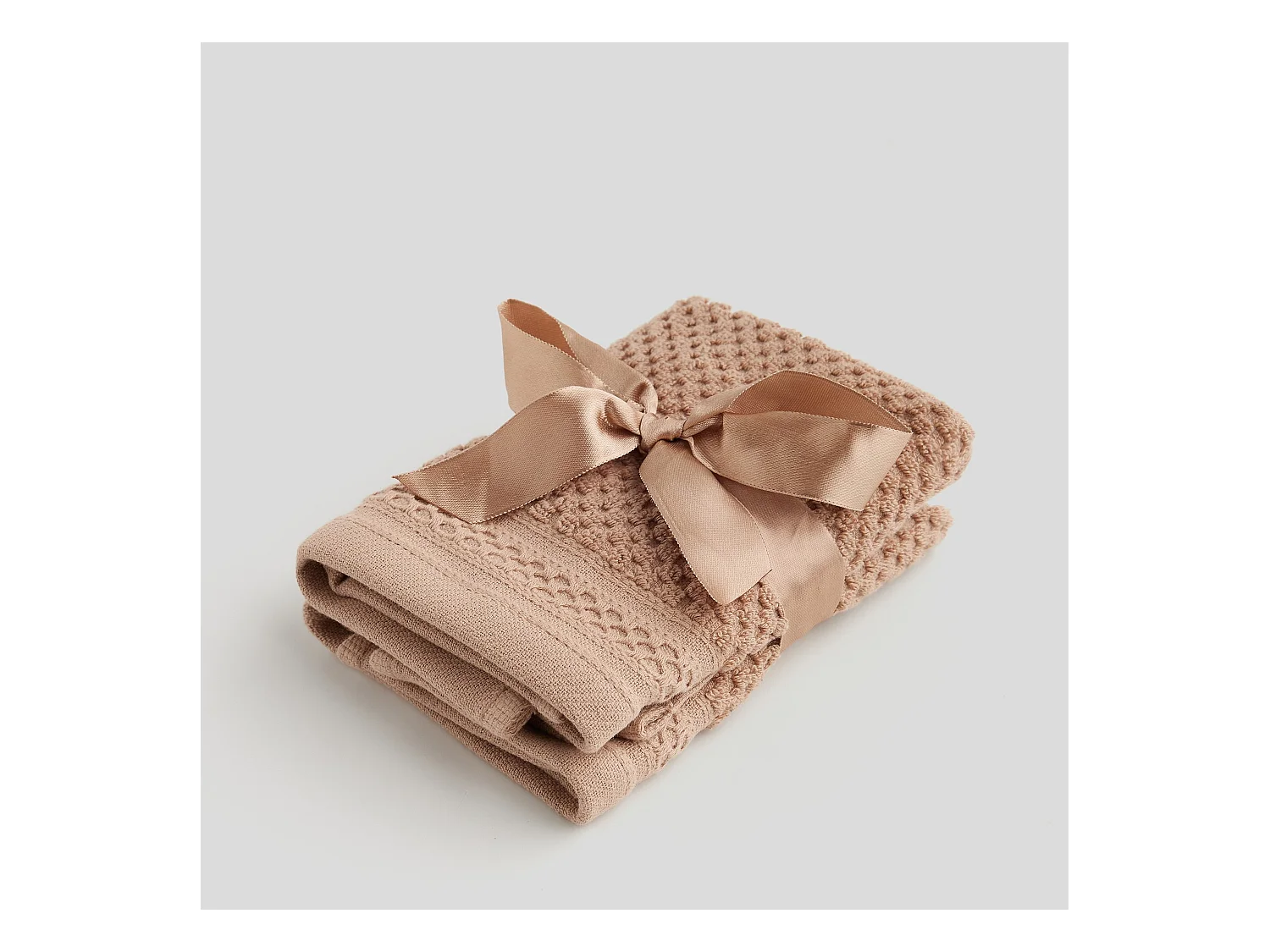 Badetuch-Set Risso dunkelbeige 30 x 30