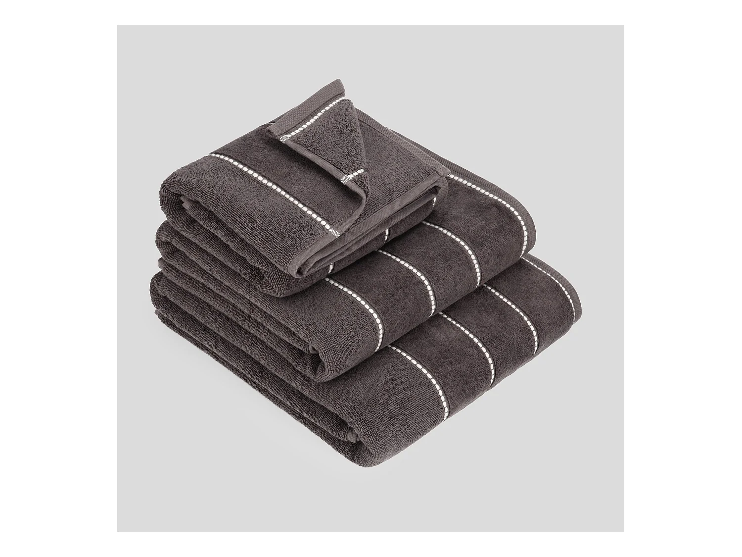 Serviette De Bain Velly Gris Foncé 70 x 130