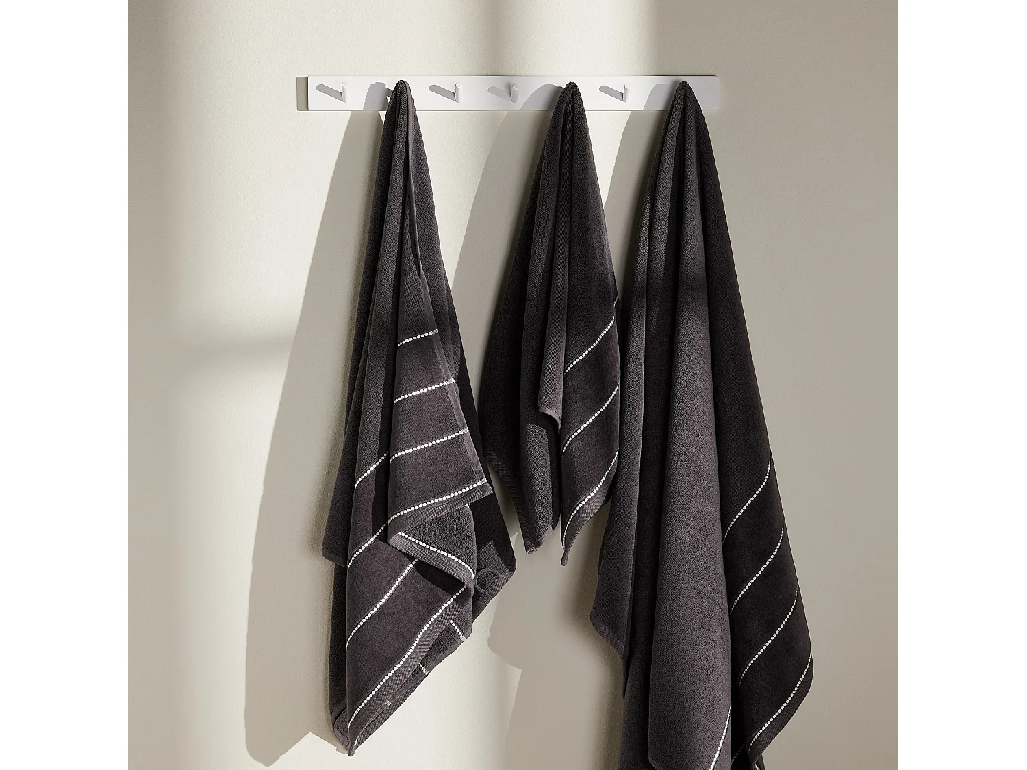 Luxus Badetuch Velly 70x130 cm Dunkelgrau Baumwolle