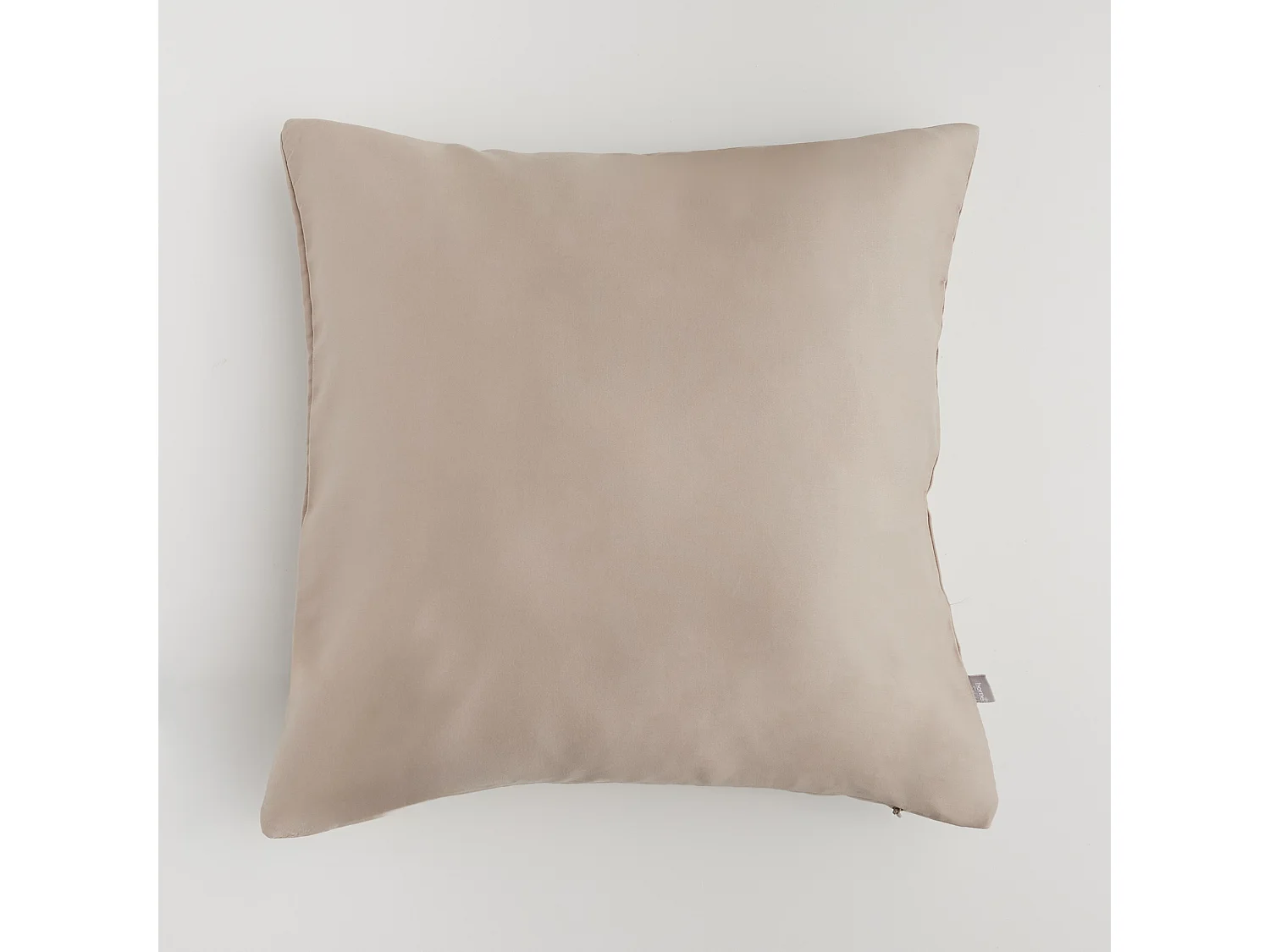 Housse De Coussin En Satin Satinette Beige Moyen 40x40