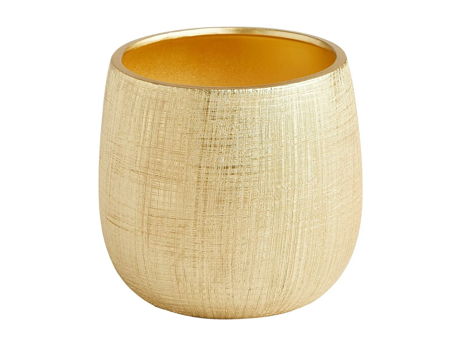 Cache pot Odetta Or Moyen 15 x 16 en Dolomite