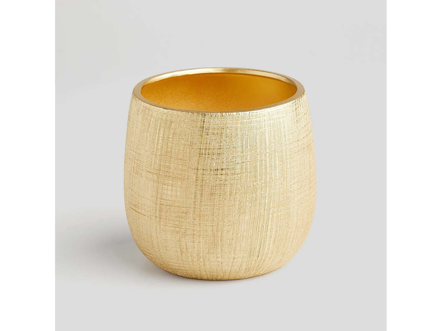Cache pot Odetta Or Moyen 15 x 16 en Dolomite