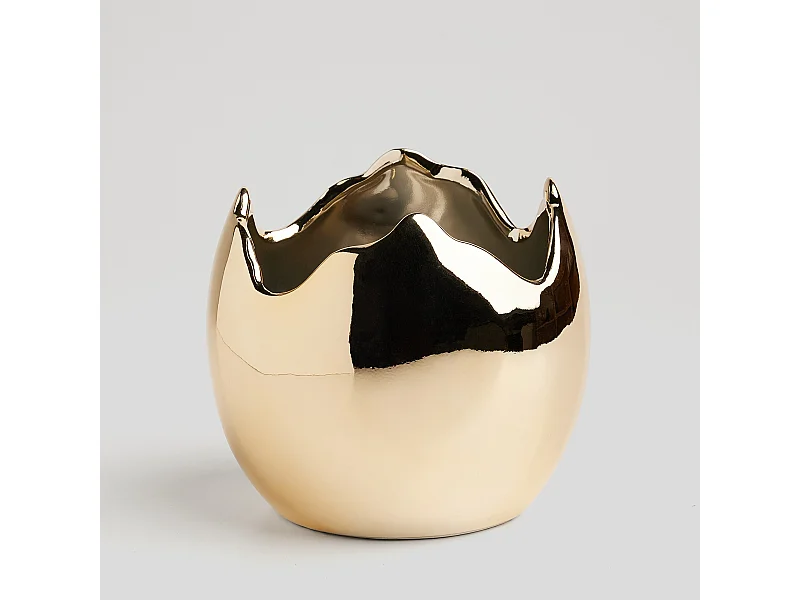 Blumentopf Eggify Keramik Gold 15 x 16