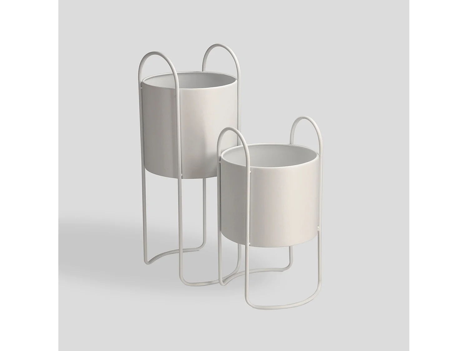 Eleganter Weißer Eisen-Blumentopf Zenara