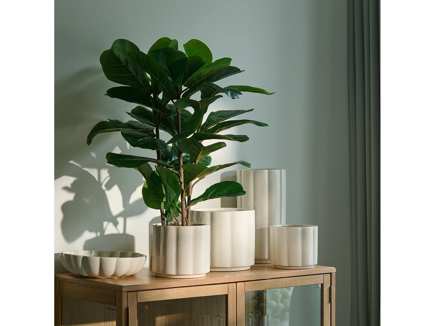 Cache pot Ophelia Beige Clair 18 x 21