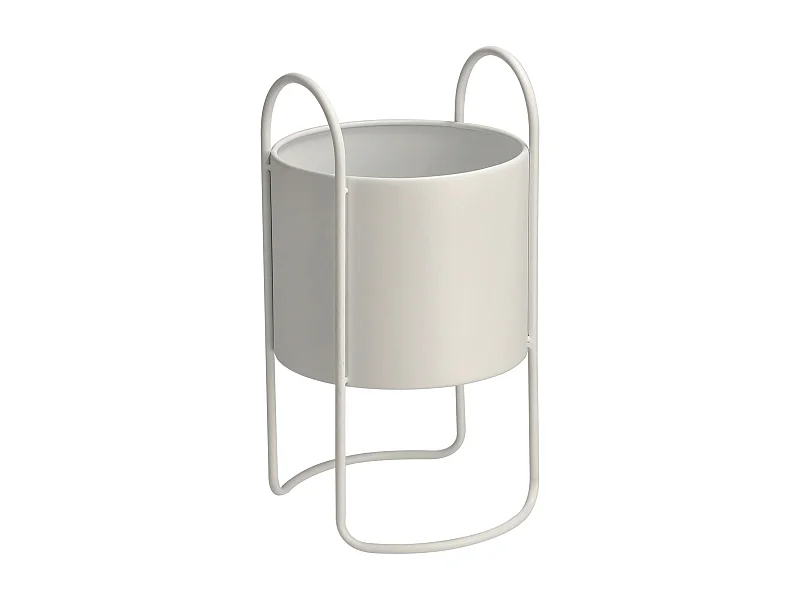 Cache pot Zenara Blanc Moyen 40 x 22 x 22