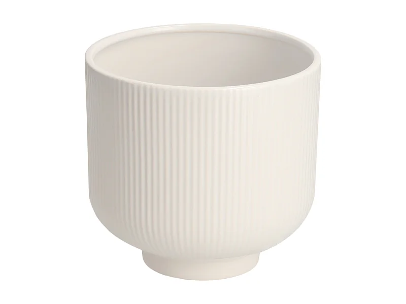 Cache pot Silken Blanc Moyen 13 x 14