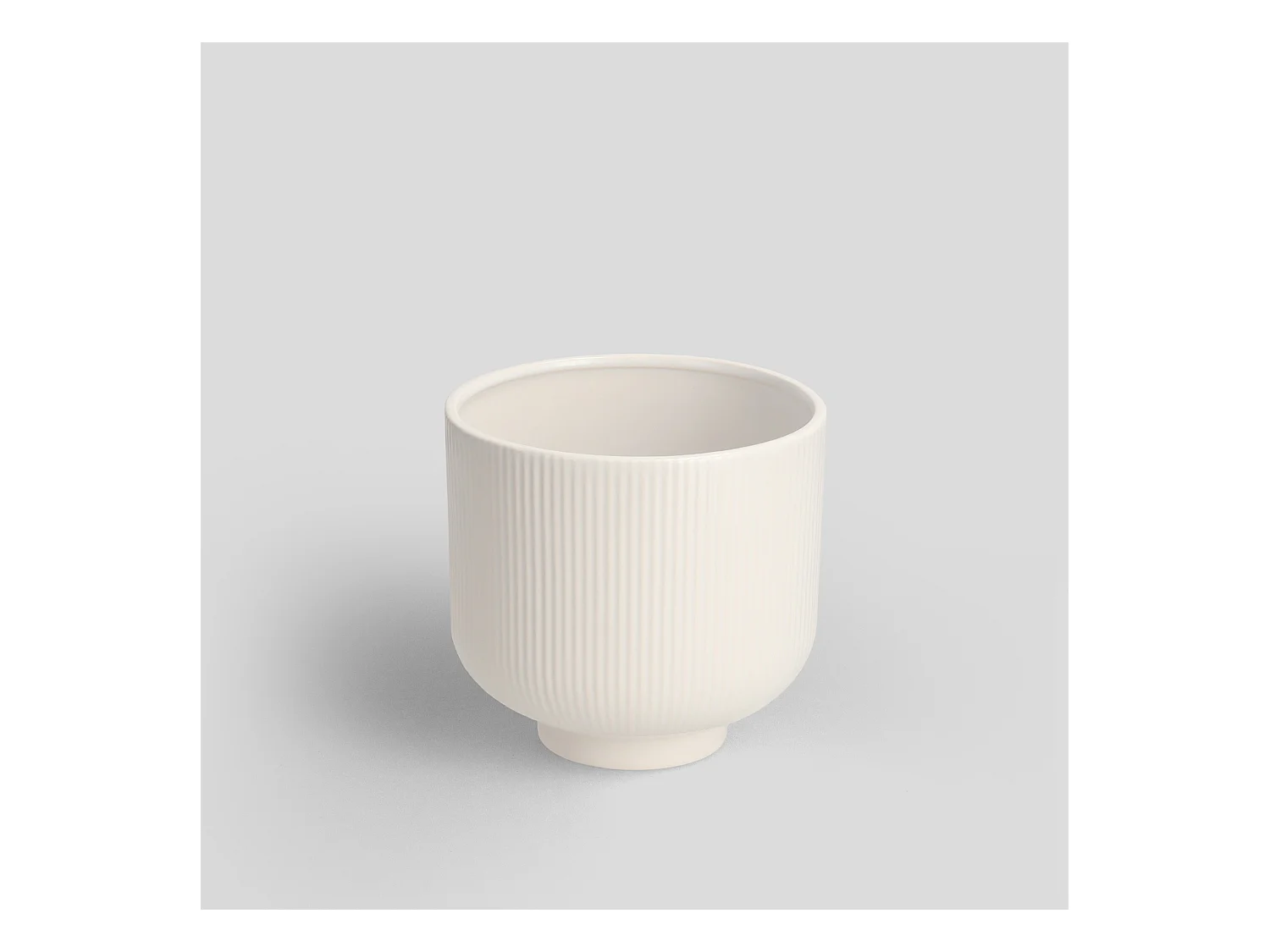 Eleganter Keramik-Blumentopf Silken 13x14 cm Weiß