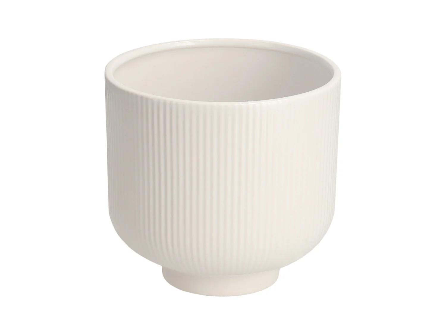 Cache pot Silken Blanc Moyen 13 x 14