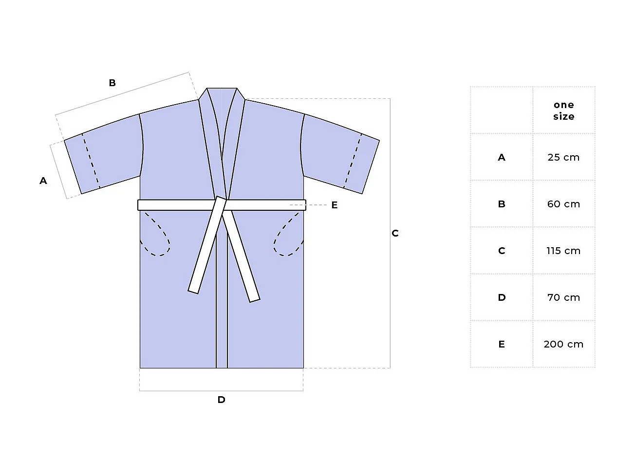 Peignoir En Coton Breeze Bleu Foncé 70 x 115