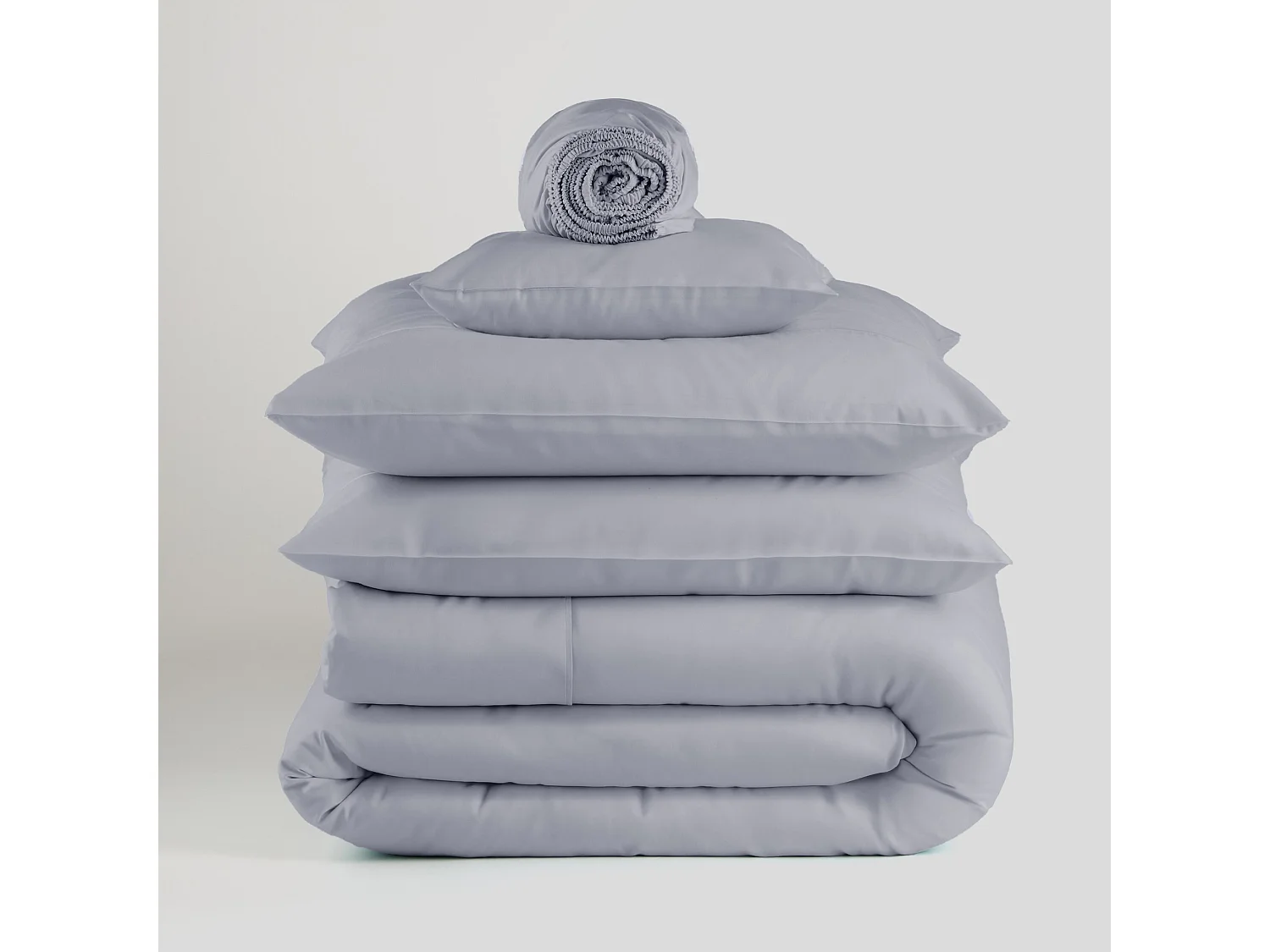 Drap housse Satinette Violet Coton 160x200 cm