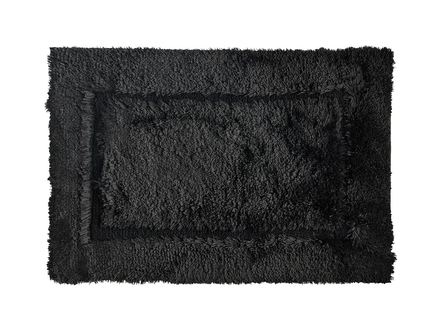 Élégance Noir Tapis Fluffos 40x60 Noir Moyen