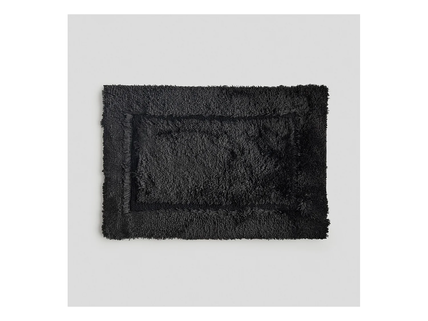 Élégance Noir Tapis Fluffos 40x60 Noir Moyen