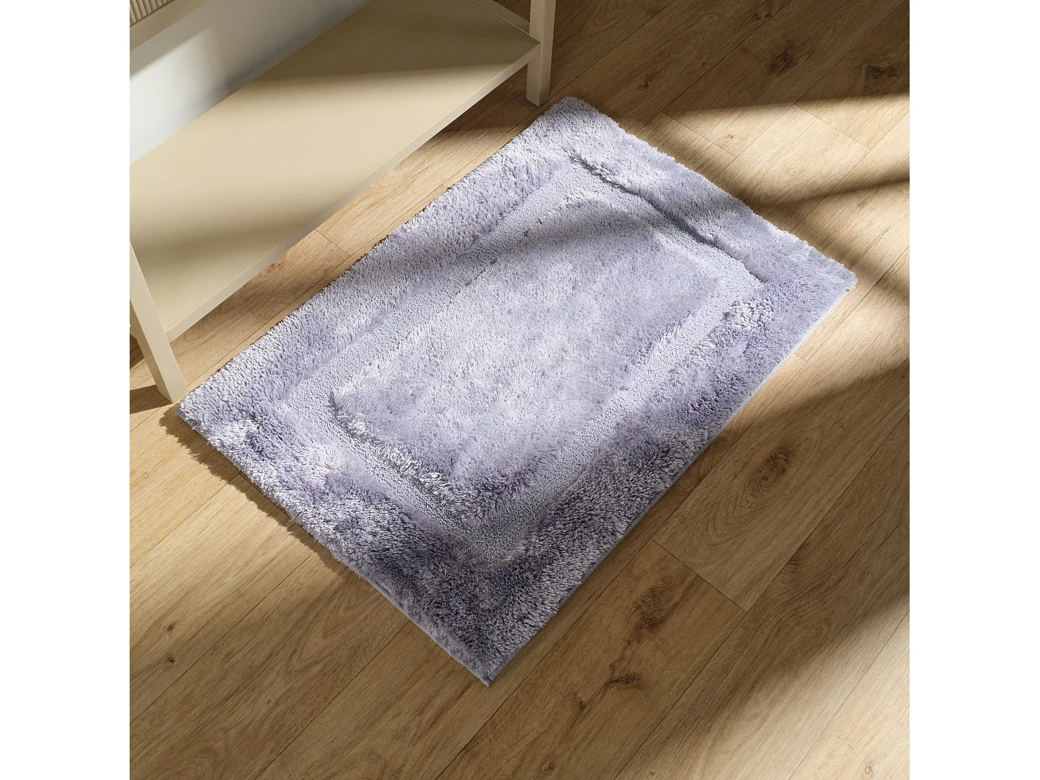 Badteppich Fluffos hellgrau 60 x 90